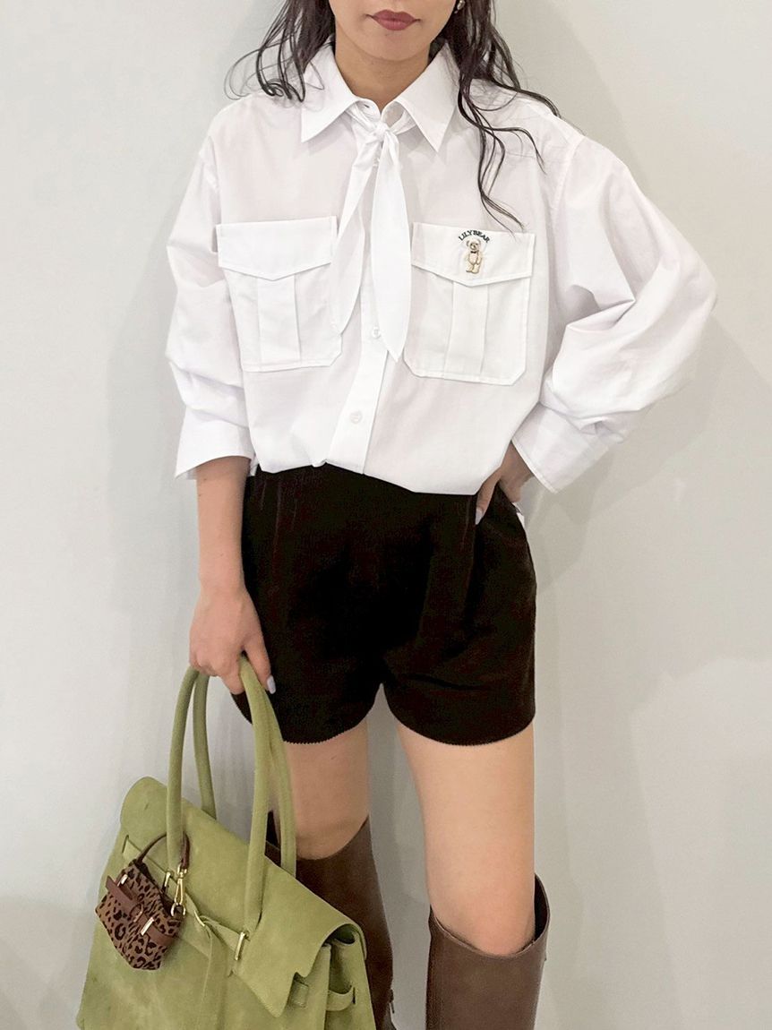 ⭐️り⭐️【LILY BROWN】ダーツラウンドフォルムショートパンツ リリーブラウン LILY BROWN ダーツラウンドフォルムショート