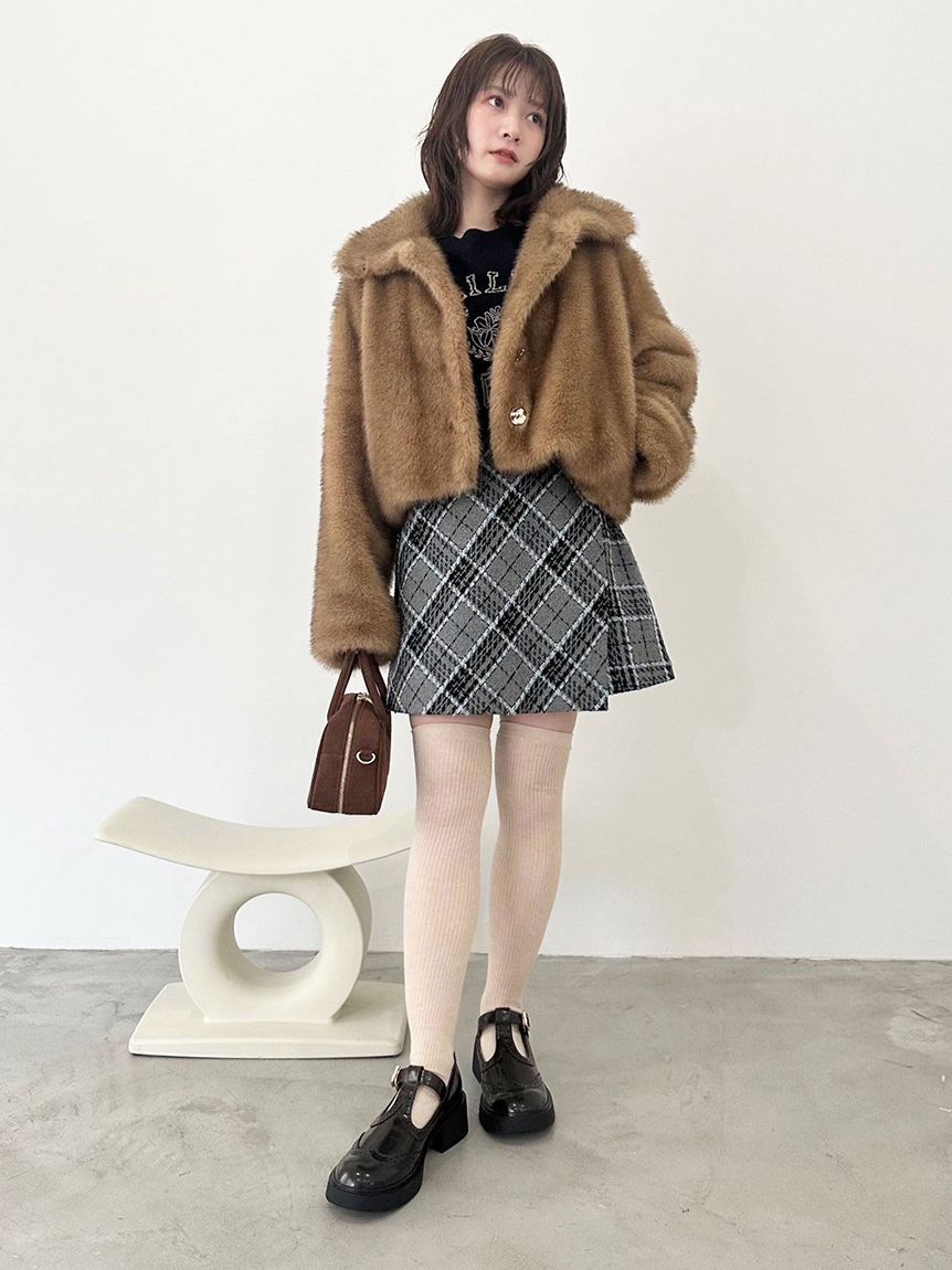 WEB限定サイズ2】ロービングチェックスカショーパン(スカート