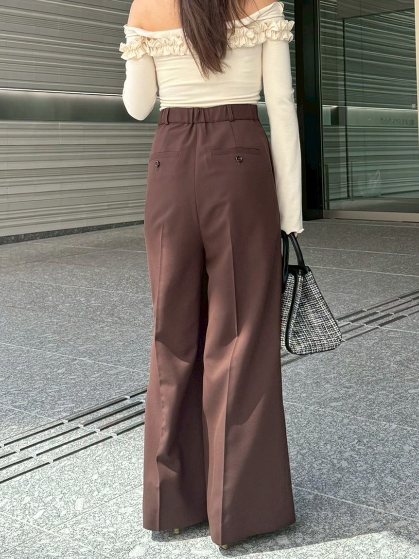 アシメデザインワイドパンツ(ロングパンツ)｜パンツ｜LILY BROWN