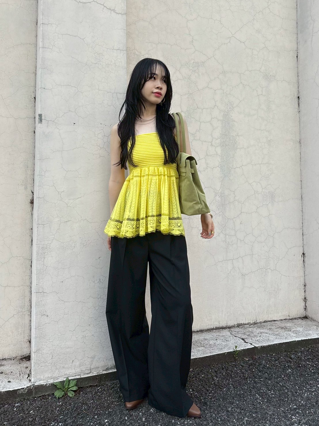 T*g様 Lily brown アシメデザインワイドパンツ(ロングパンツ)｜パンツ｜LILY BROWN