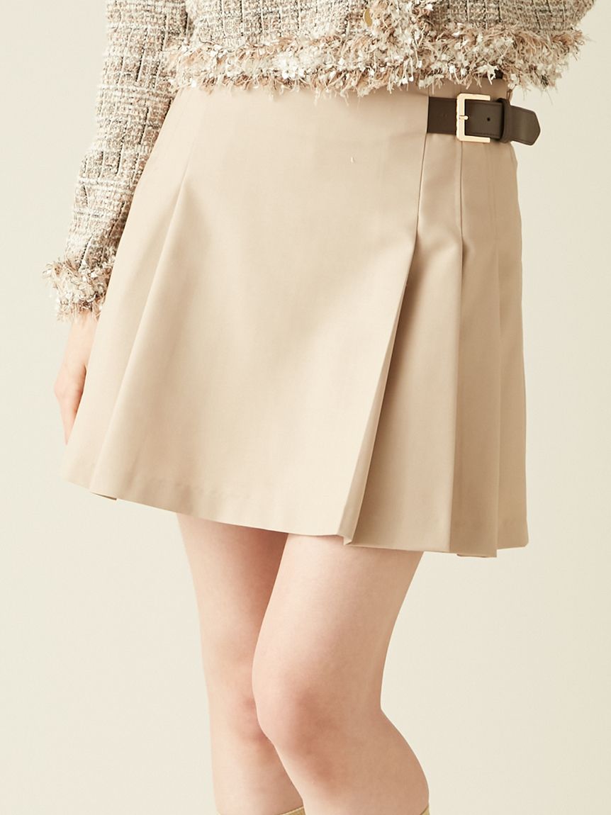 サイドベルトプリーツスカショーパン(スカートパンツ)｜パンツ｜LILY