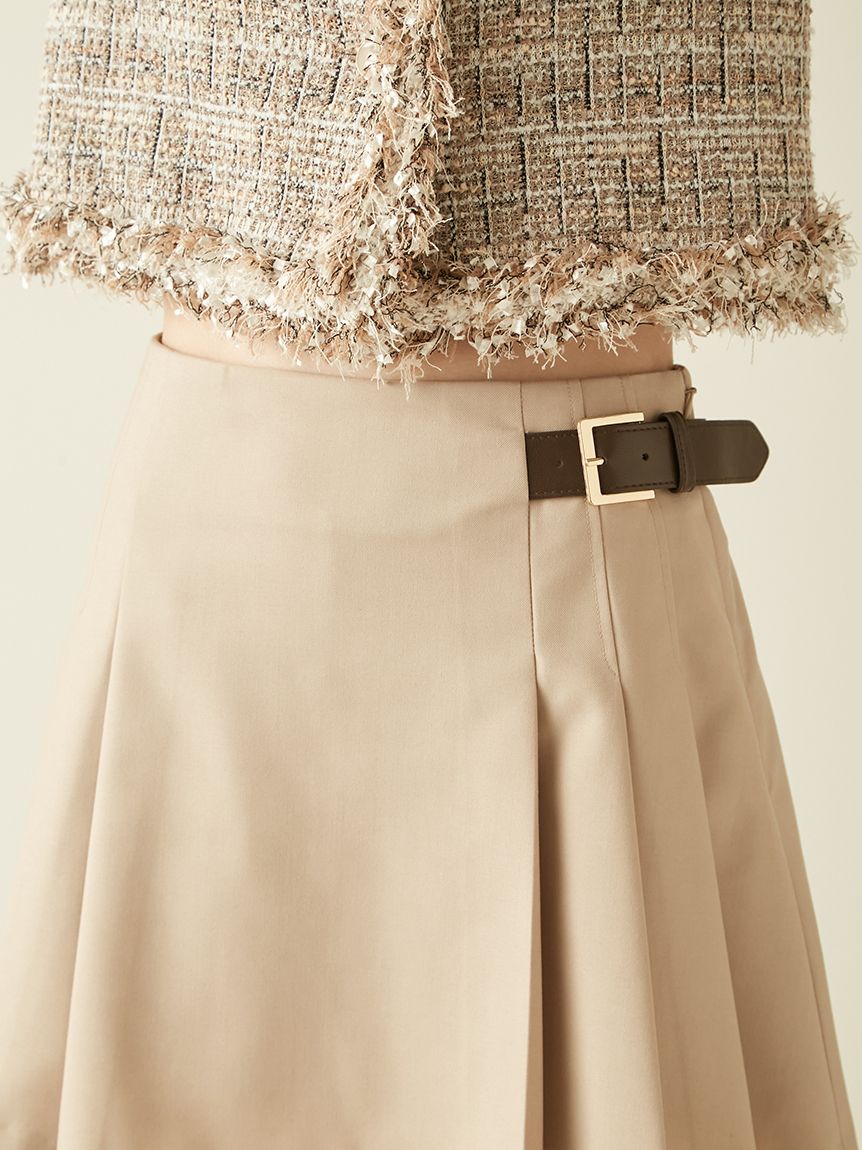 サイドベルトプリーツスカショーパン(スカートパンツ)｜パンツ｜LILY