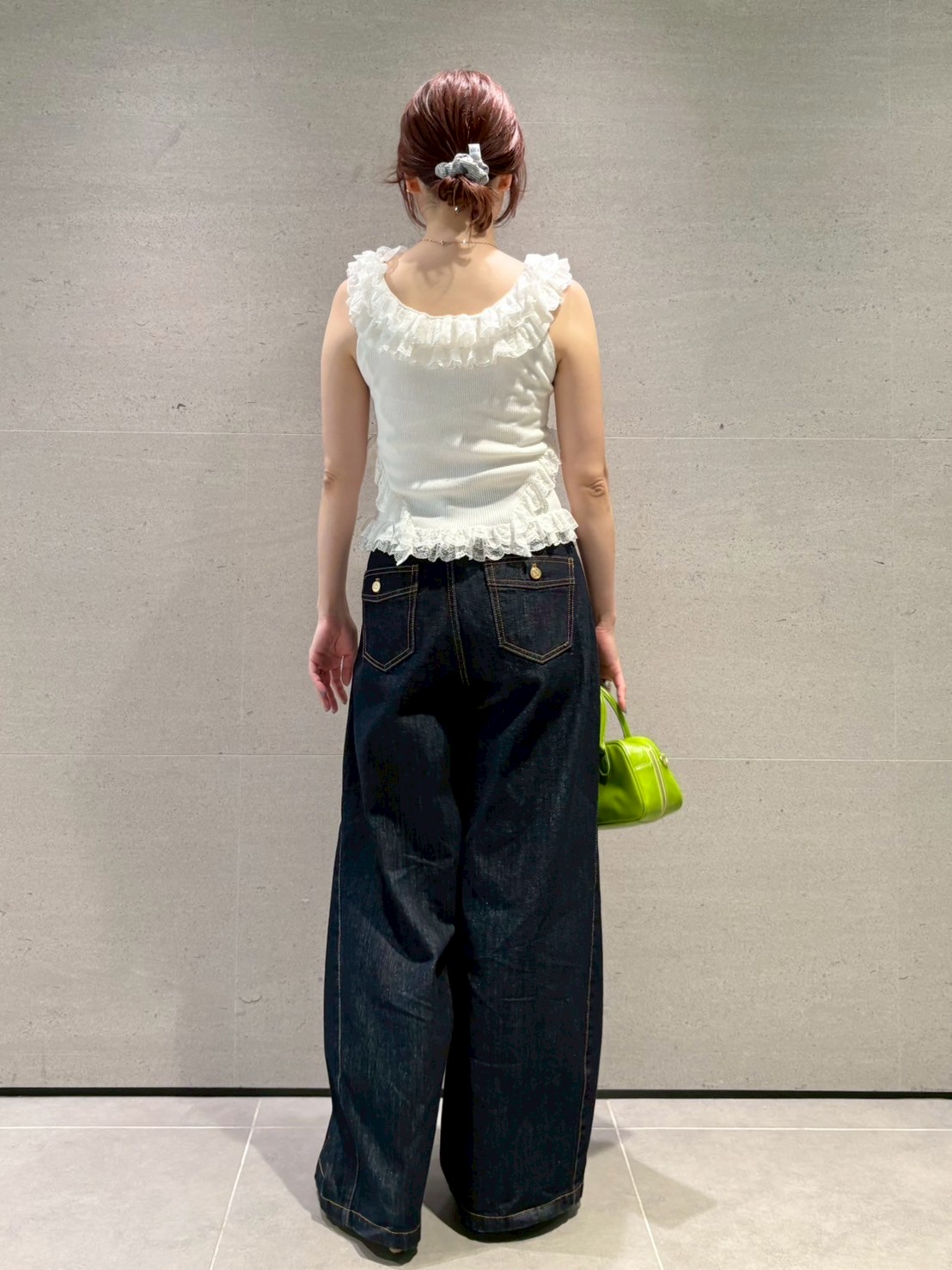 WEB限定00サイズ】サイドラインバギーデニムパンツ(デニムパンツ