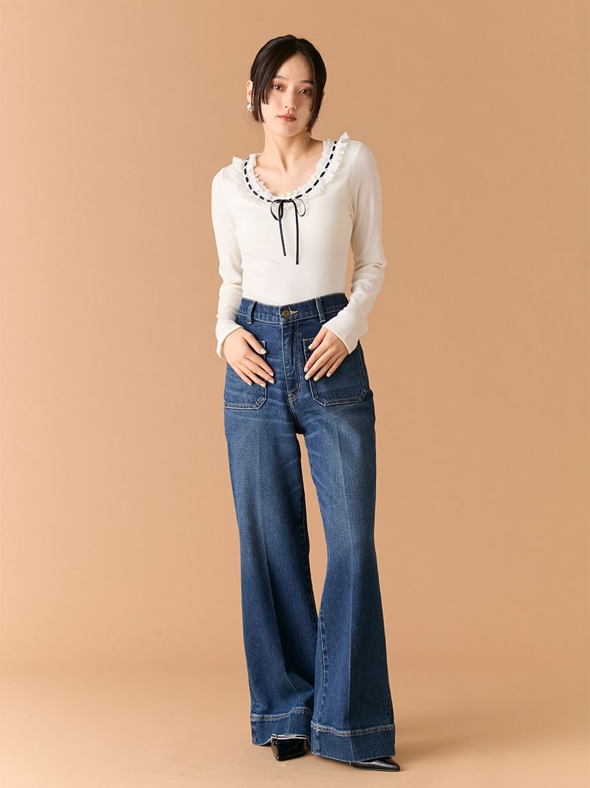 ストレートフレアデニムパンツ(デニムパンツ)｜パンツ｜LILY BROWN