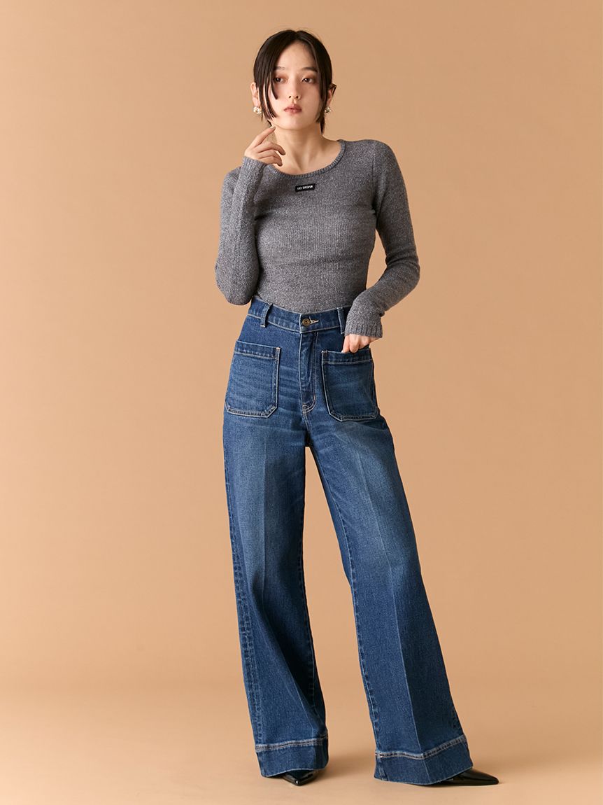 ストレートフレアデニムパンツ(Hearts2Hearts着用)(デニムパンツ