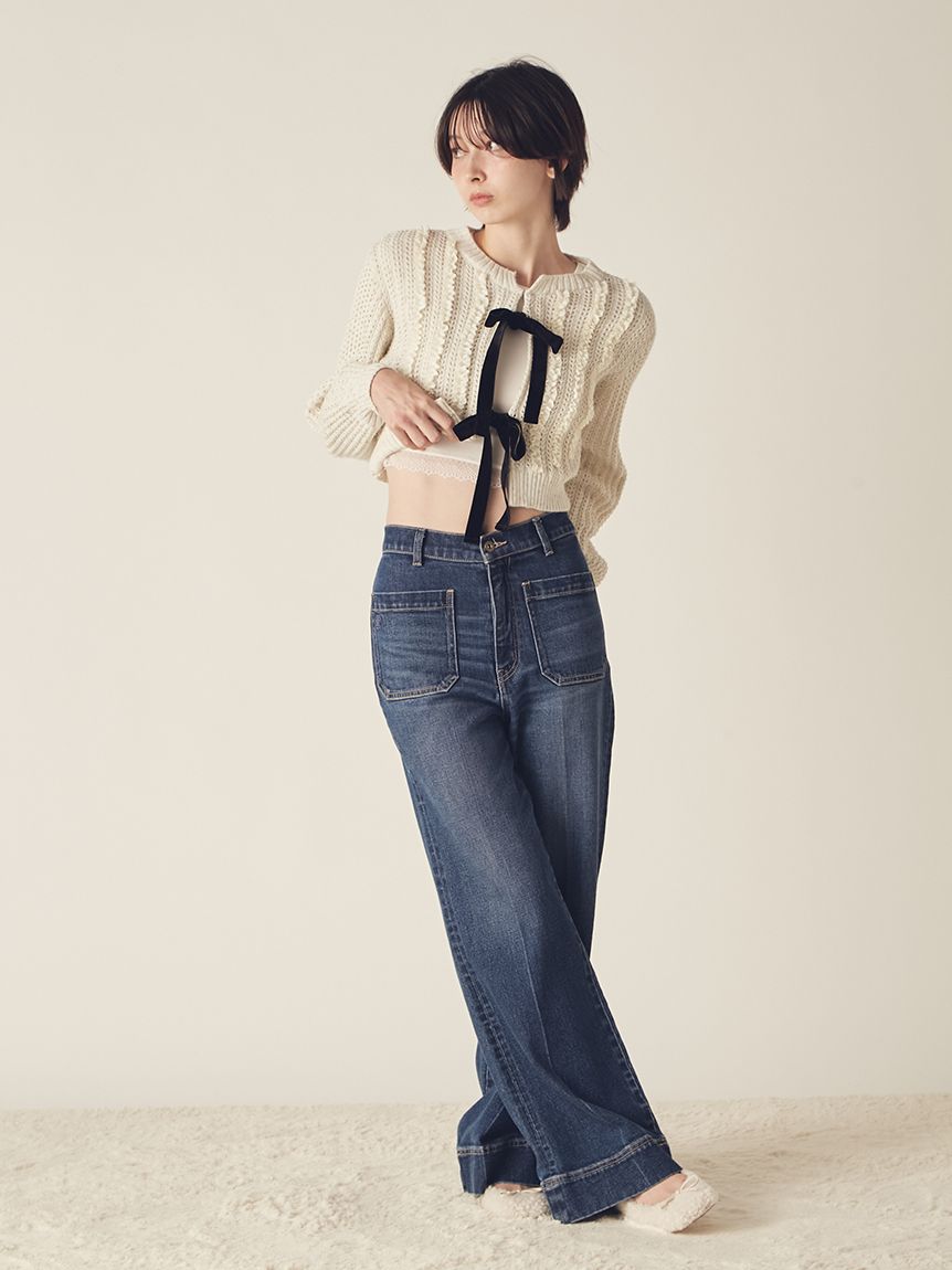 ストレートフレアデニムパンツ(Hearts2Hearts着用)(デニムパンツ