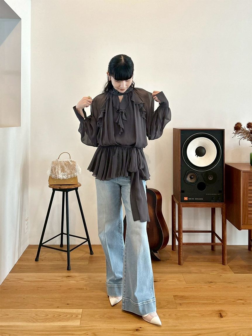 ストレートフレアデニムパンツ(Hearts2Hearts着用)(デニムパンツ