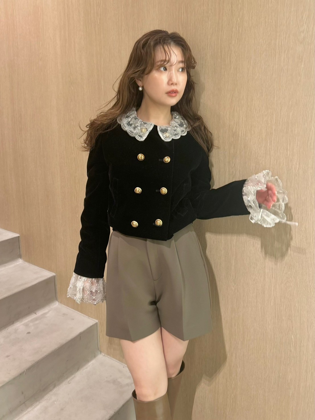 ハイウエストショートパンツ　LILYBROWN リリーブラウン リリーブラウン LILY BROWN ベルト付きハイウエストショート
