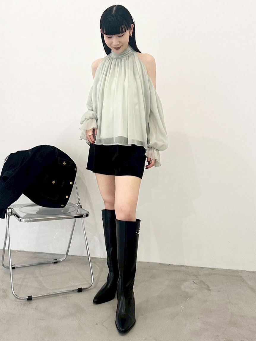 ベルト付きハイウエストショートパンツ(ショートパンツ)｜パンツ