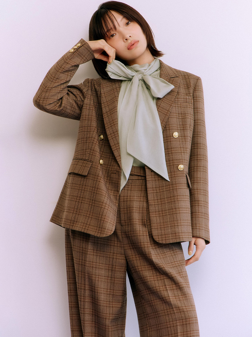 ベルト付きタックワイドパンツ(ワイドパンツ)｜パンツ｜LILY BROWN