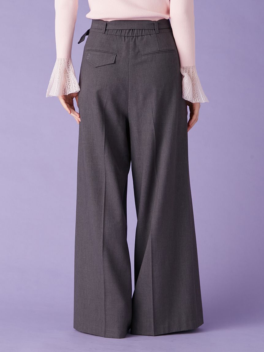 ベルト付きタックワイドパンツ(ワイドパンツ)｜パンツ｜LILY