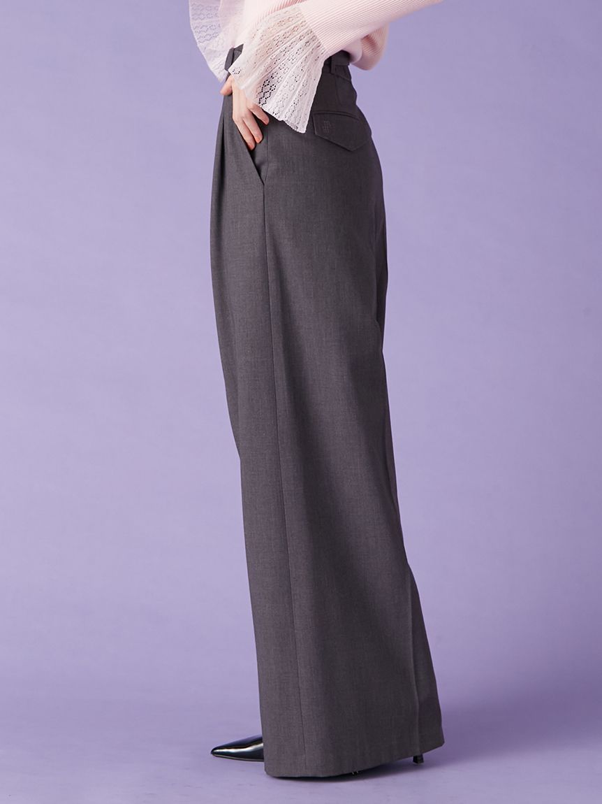 ベルト付きタックワイドパンツ(ワイドパンツ)｜パンツ｜LILY BROWN