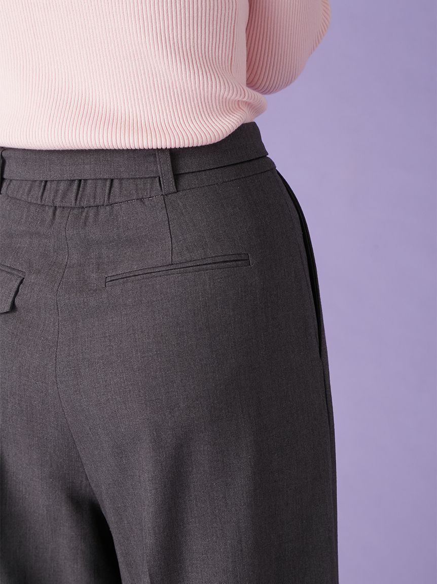 ベルト付きタックワイドパンツ(ワイドパンツ)｜パンツ｜LILY BROWN