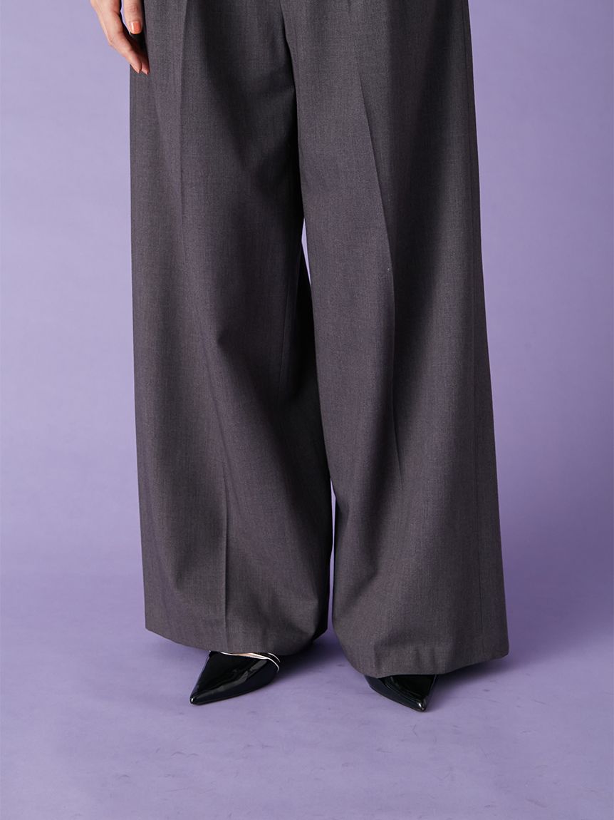 Lily ベルト付きタックワイドパンツ(ワイドパンツ)｜パンツ｜LILY BROWN