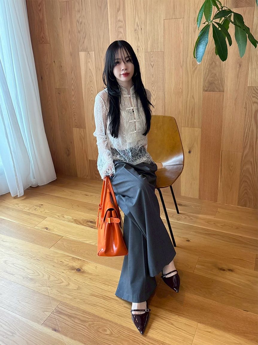 ベルト付きタックワイドパンツ(ワイドパンツ)｜パンツ｜LILY BROWN