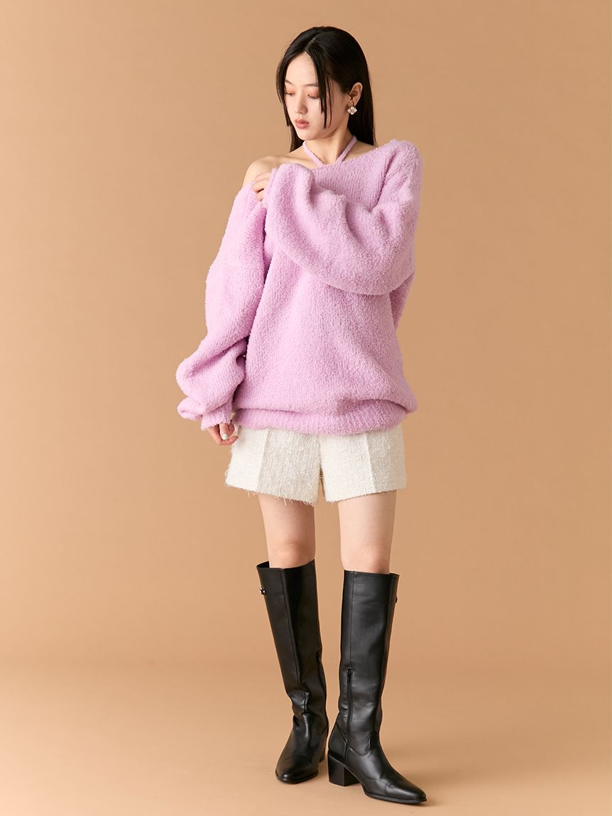 ルネ　ショートブルゾン　日本製　定価74,800円　ピンク　リボン　フォクシー ルネ ショートブルゾン 日本製 定価74,800円 ピンク リボン フォクシー