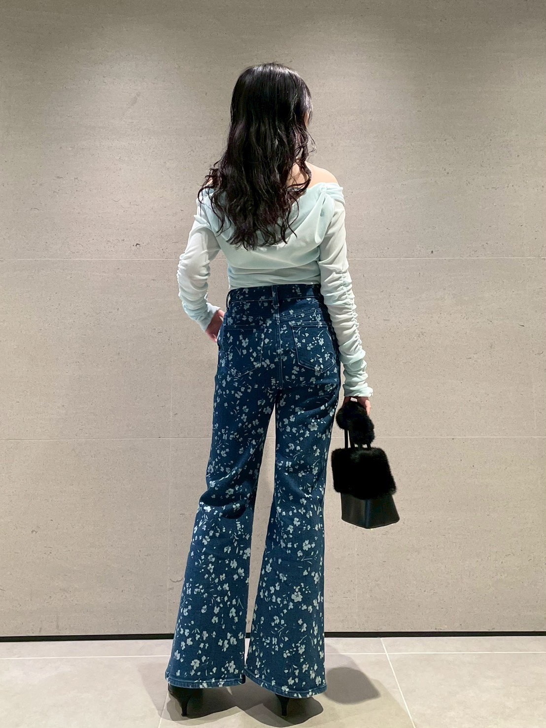 WEB限定00サイズ】ストレッチフレアデニムパンツ(デニムパンツ