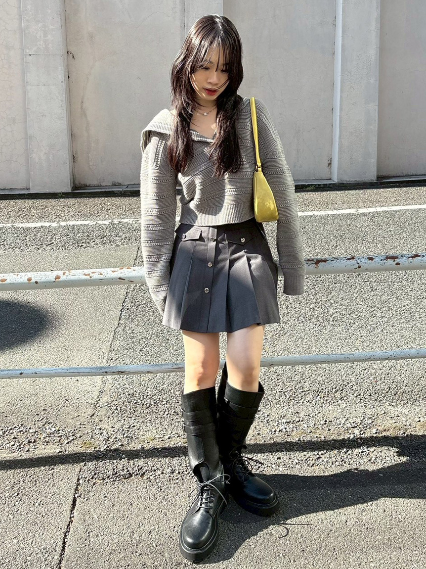 ベルト付きプリーツスカショーパン(Hearts2Hearts着用)(スカートパンツ