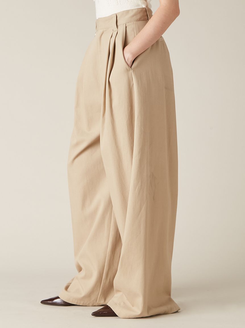 ワイドレッグタックパンツ(ロングパンツ)｜パンツ｜LILY BROWN（リリー