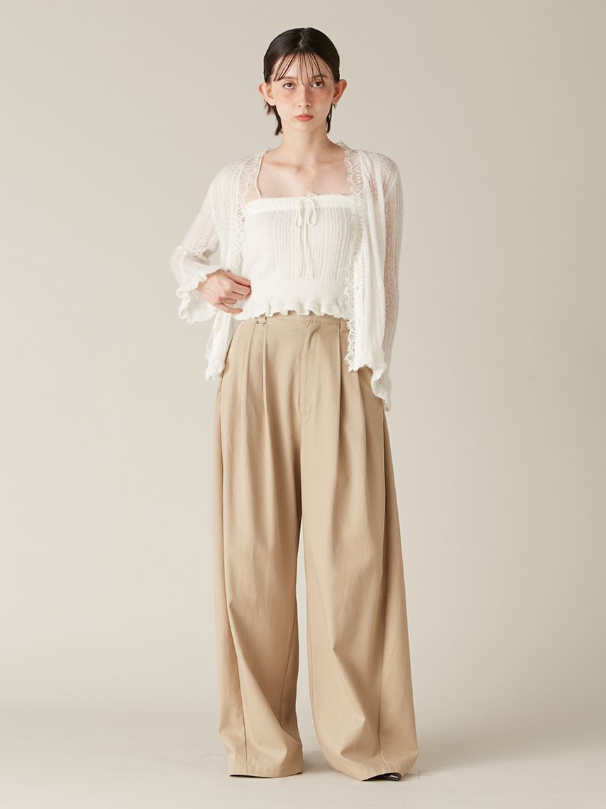 ワイドレッグタックパンツ(ロングパンツ)｜パンツ｜LILY BROWN（リリー