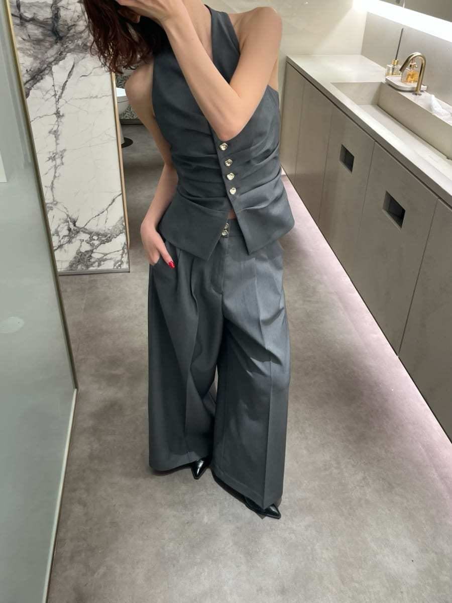 オーナメント釦2タックパンツ(ロングパンツ)｜パンツ｜LILY BROWN