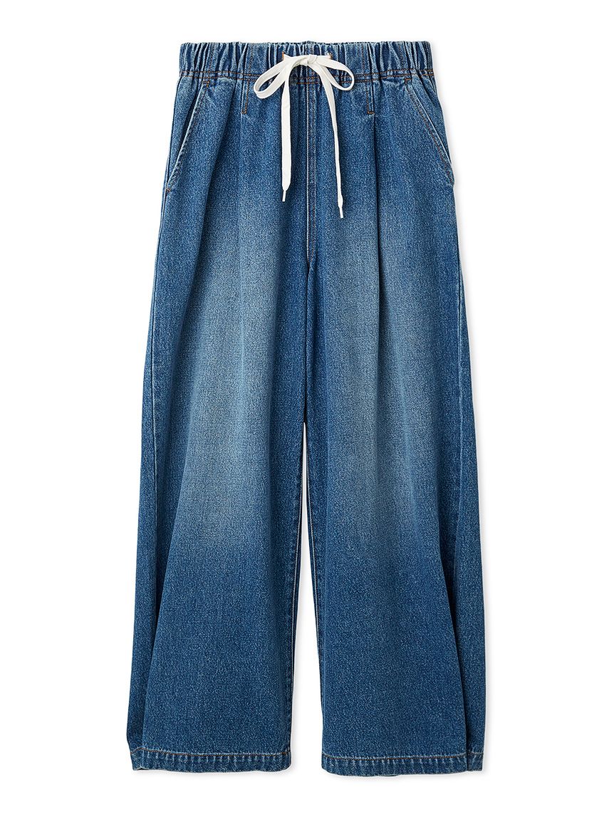 WEB限定00サイズ】ワイドレッグイージーデニムパンツ(デニムパンツ