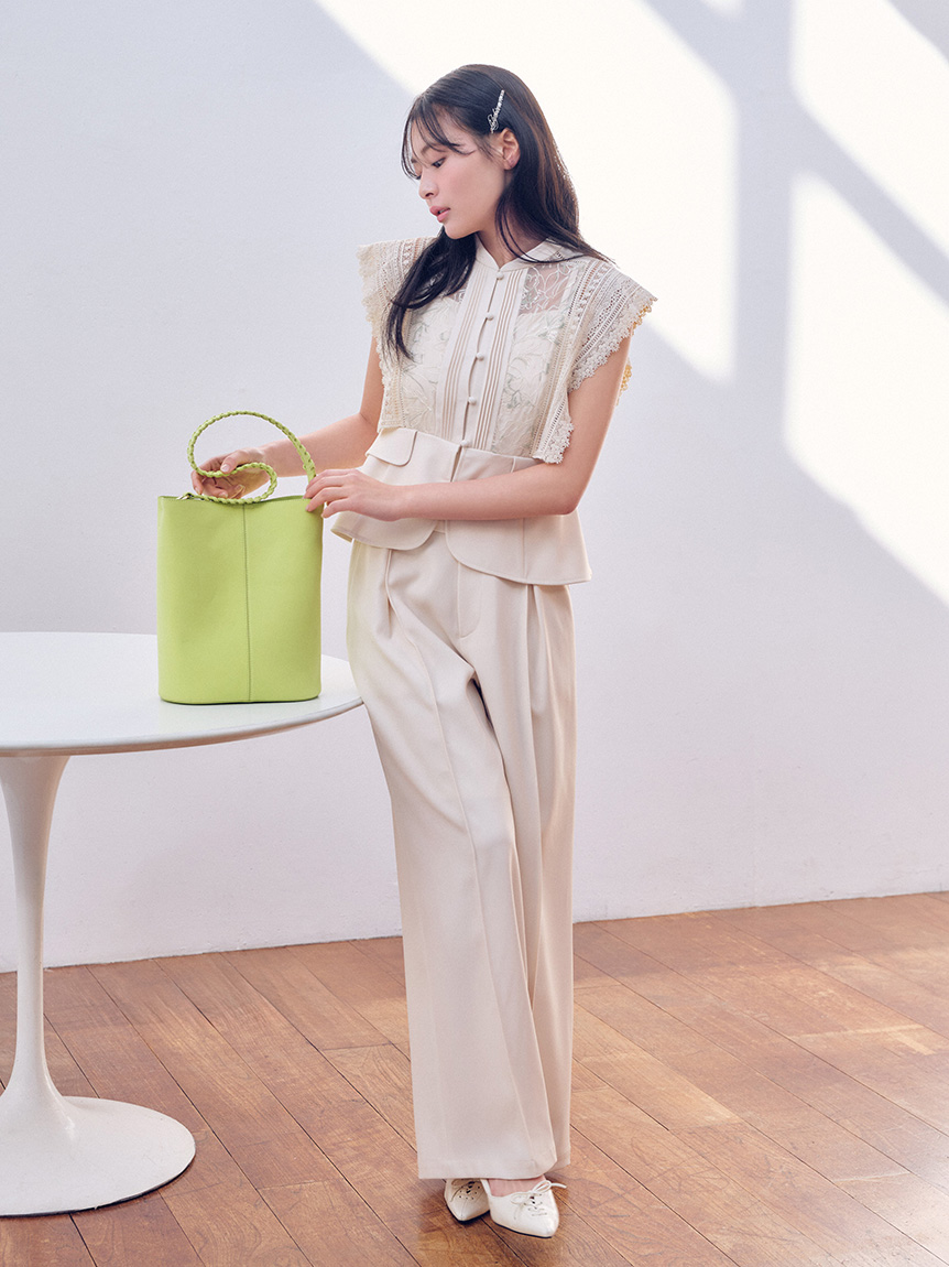 センターラインワイドタックパンツ(ロングパンツ)｜パンツ｜LILY BROWN