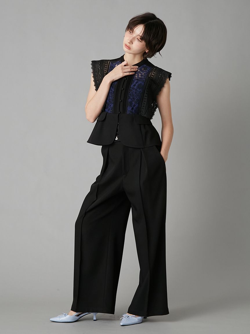 センターラインワイドタックパンツ(ロングパンツ)｜パンツ｜LILY BROWN