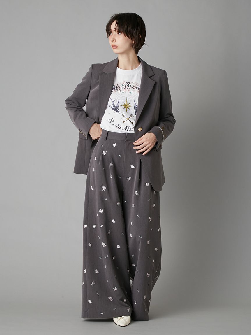 LILY BROWN×KEITA MARUYAMA エンブロイダリートラウザーズ LILY BROWN×KEITA MARUYAMA】sakuraエンブロイダリートラウザーズ