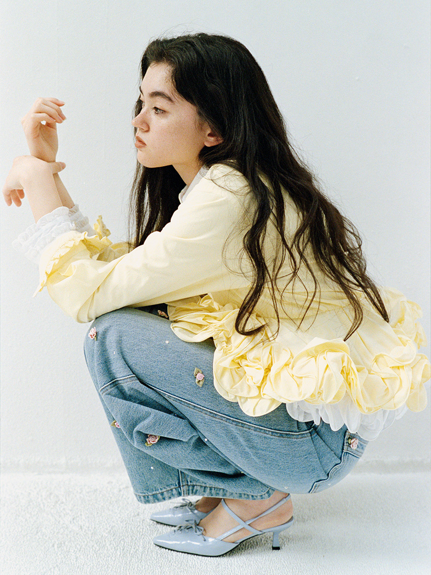 WEB限定00サイズ】[L.B CANDY STOCK]バリエーションビジューデニム