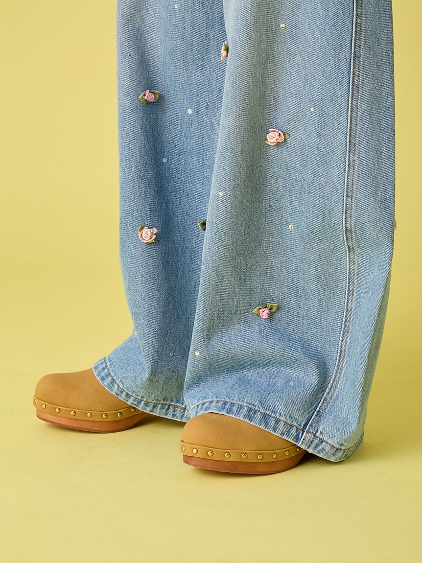 WEB限定00サイズ】[L.B CANDY STOCK]バリエーションビジューデニム