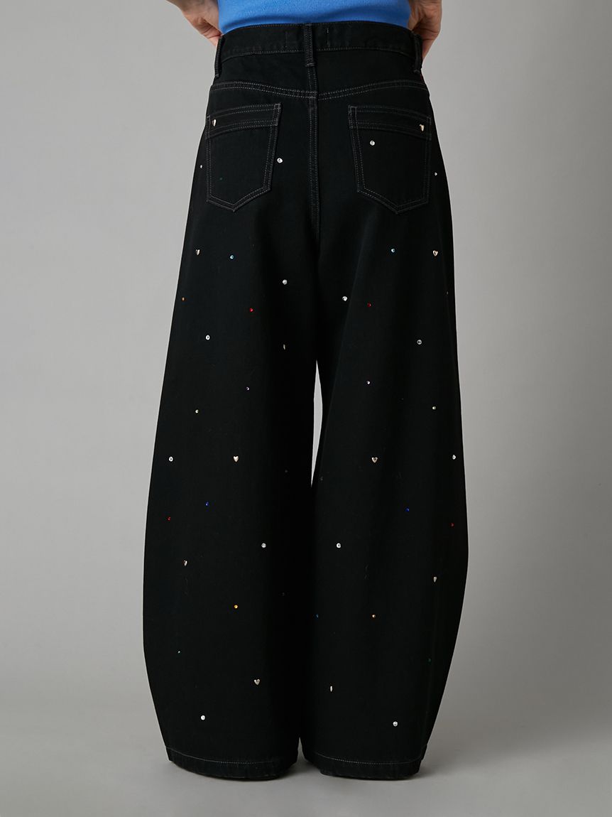 WEB限定00サイズ】[L.B CANDY STOCK]バリエーションビジューデニム