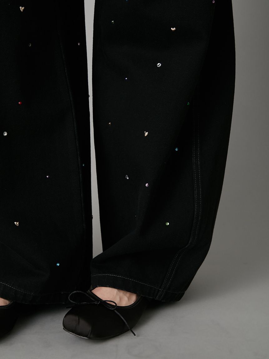 WEB限定00サイズ】[L.B CANDY STOCK]バリエーションビジューデニム