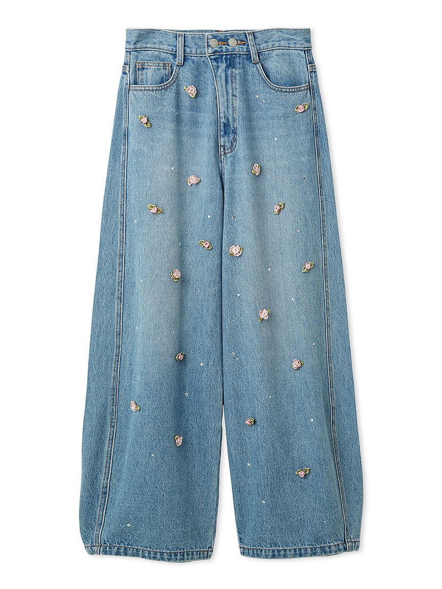 WEB限定00サイズ】[L.B CANDY STOCK]バリエーションビジューデニム