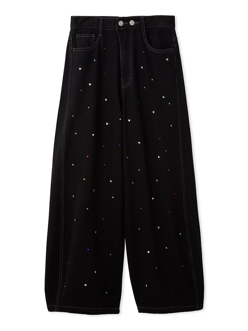 WEB限定00サイズ】[L.B CANDY STOCK]バリエーションビジューデニム