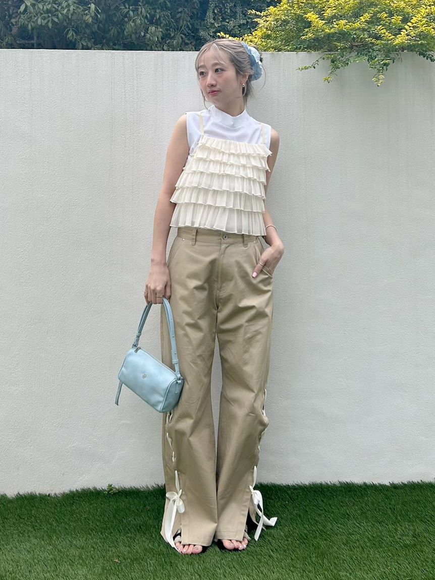 レースアップリボンカーゴパンツ(ロングパンツ)｜パンツ｜LILY BROWN
