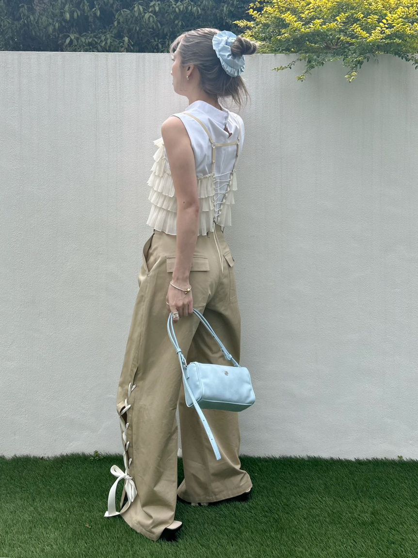 レースアップリボンカーゴパンツ(ロングパンツ)｜パンツ｜LILY BROWN