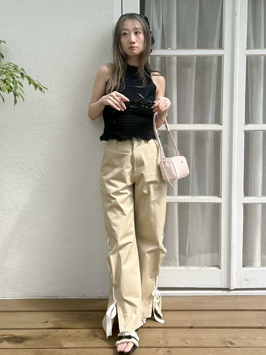 レースアップリボンカーゴパンツ(ロングパンツ)｜パンツ｜LILY BROWN