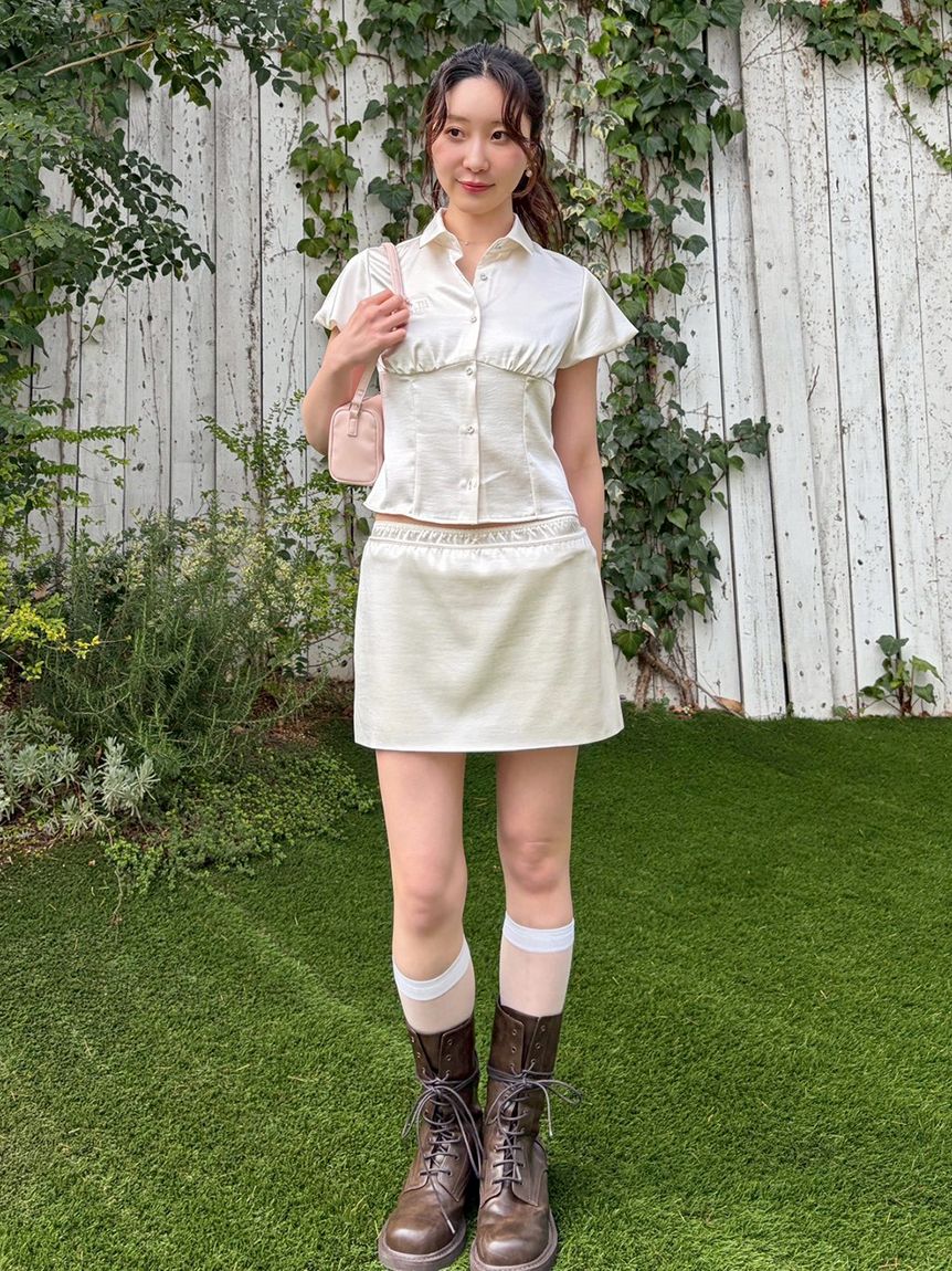 Eaphi WAVE LINE COCOON SKIRT アイボリー サイズ2 COCOON LINE VOLUME SKIRT(1 WHITE): CLANE: WOMENS｜ STUDIOUS ONLINE