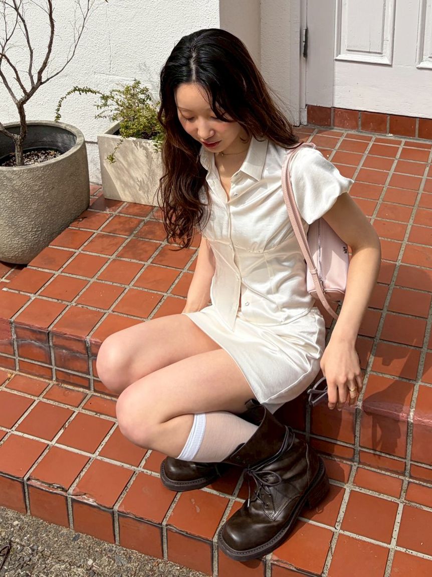サテンミニスカショートパンツ(ミニスカート)｜スカート｜LILY BROWN
