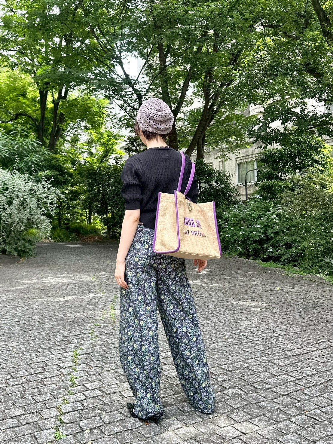 LILY BROWN×ANNA SUI】バタフライワイドデニムパンツ(デニムパンツ
