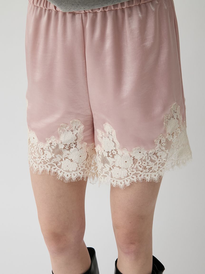 レーストリムサテンショートパンツ(ショートパンツ)｜パンツ｜LILY