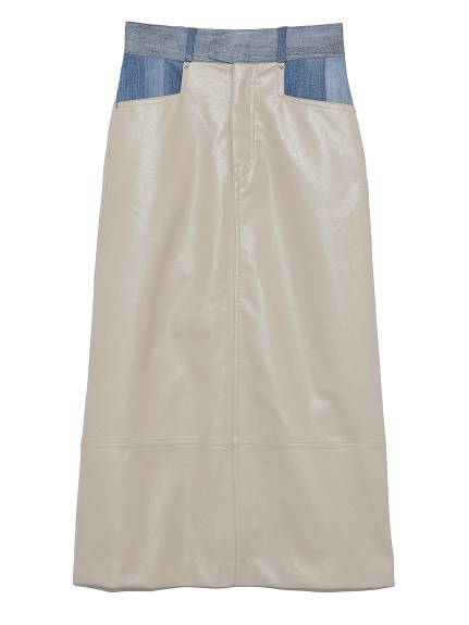 レザースイッチデニムスカート ロングスカート スカート Lily Brown リリーブラウン の通販サイト 公式