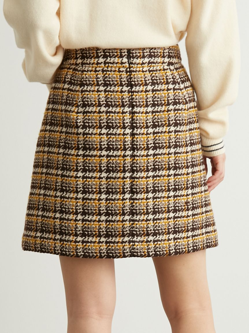 スカート今期新作 リリーブラウン ツイード台形スカート 新品未使用