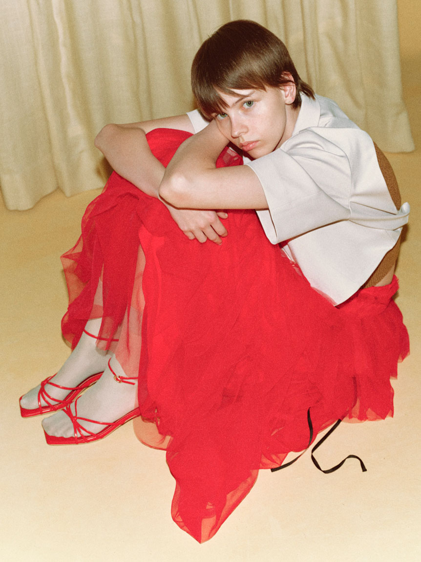 ダブルラインチュールスカート(ロングスカート)｜スカート｜LILY BROWN  