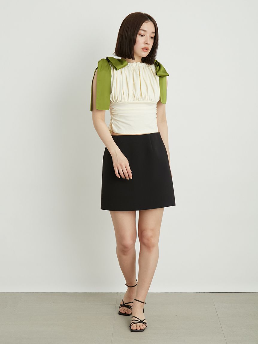 シンプル台形ミニスカート(ミニスカート)｜スカート｜LILY BROWN  