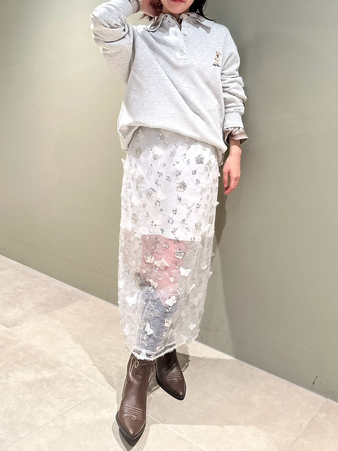 WEB限定カラー】【LILY BROWN × ANNA SUI】バタフライスカート