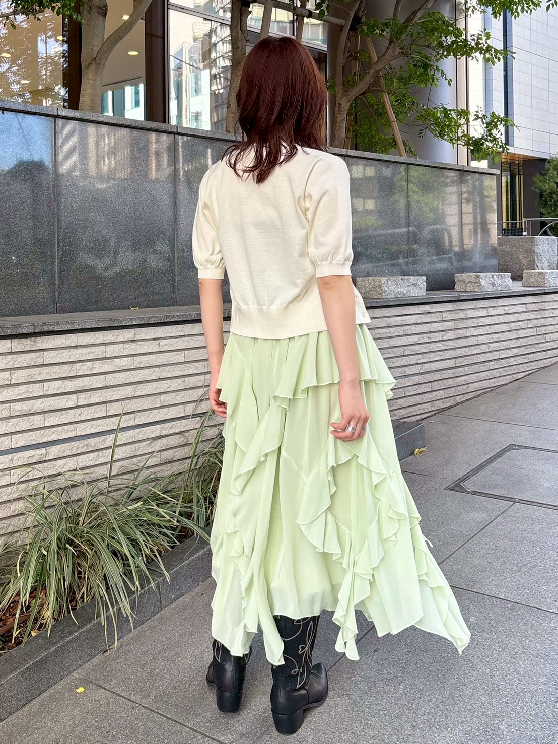 トゥモローランド Ballsey リリープリント ティアードロングスカート