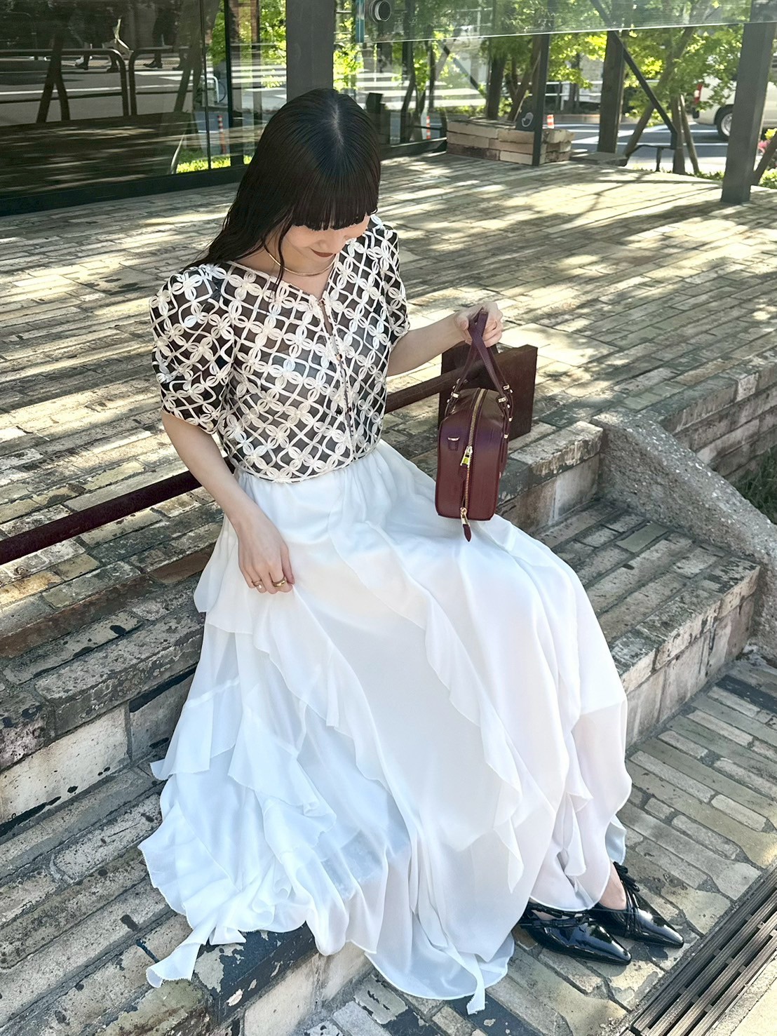 Lily Brown　フラワーフロッキーラップスカート リリーブラウン レア LILY BROWN Lily Brown フラワーフロッキーラップスカート