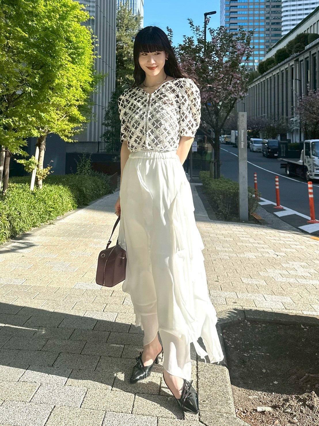 トゥモローランド Ballsey リリープリント ティアードロングスカート